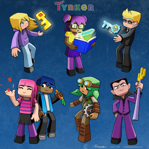 Minecraft Characters Promo art for various Games - Illustrator Vector - © Tynker